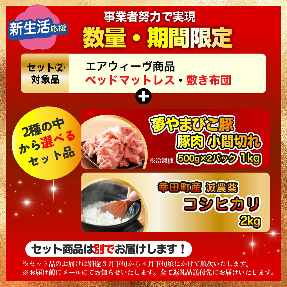 【ふるさと納税】エアウィーヴ 四季布団 シングル サイズ 【期間限定 選べる米/肉セット】| マットレス 床置き 高反発マットレス マットレスパッド 寝返りしやすい 体圧分散マットレス 洗える布団 敷布団 折りたたみ 三つ折り 収納 マットレス 日本製 airweave エアウィーブ - 画像2