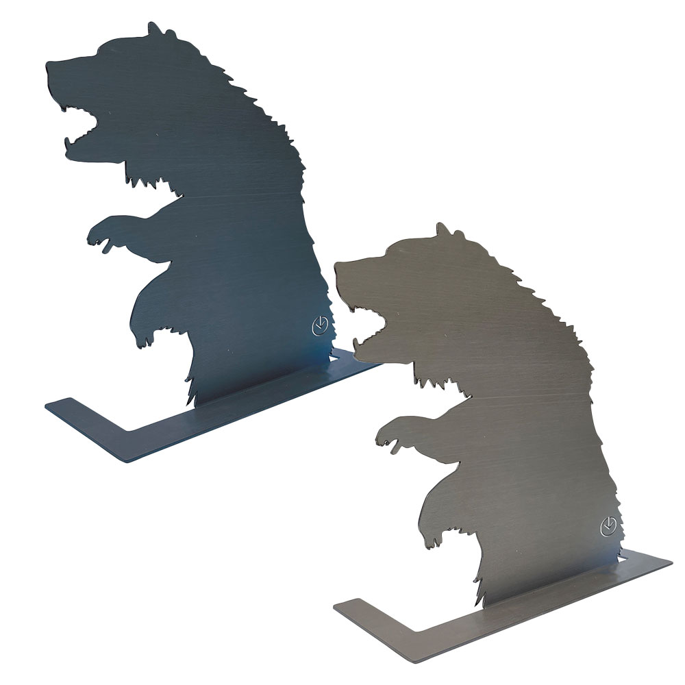 ＜選べる素材＞GRAVIRoN BEAR（アクセサリースタンド） 黒皮鉄・酸洗鉄 1229g 1kg H305mm×W310mm×D120mm ファッション ネックレス ブレスレット イヤリング ピアス ブックエンド 本立て ブックスタンド 家具 インテリア 収納用品 愛知県 幸田町 送料無料