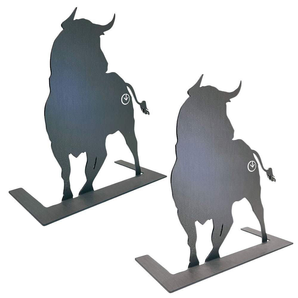 ＜選べる素材＞GRAVIRoN BULL（アクセサリースタンド） 黒皮鉄・酸洗鉄 840g H275mm×W300mm×D120mm ファッション ネックレス ブレスレット イヤリング ピアス ブックエンド 本立て ブックスタンド 家具 インテリア 収納用品 愛知県 幸田町 送料無料