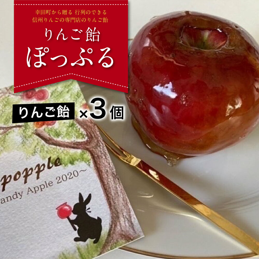 【ふるさと納税】【先行予約】りんご飴「ぽっぷる」( 3個 ) りんご農家が贈るりんご飴 | 林檎あめ りんご飴 りんごあめ フルーツ アップル 送料無料 ※2026年9月上旬頃～発送 - 画像2