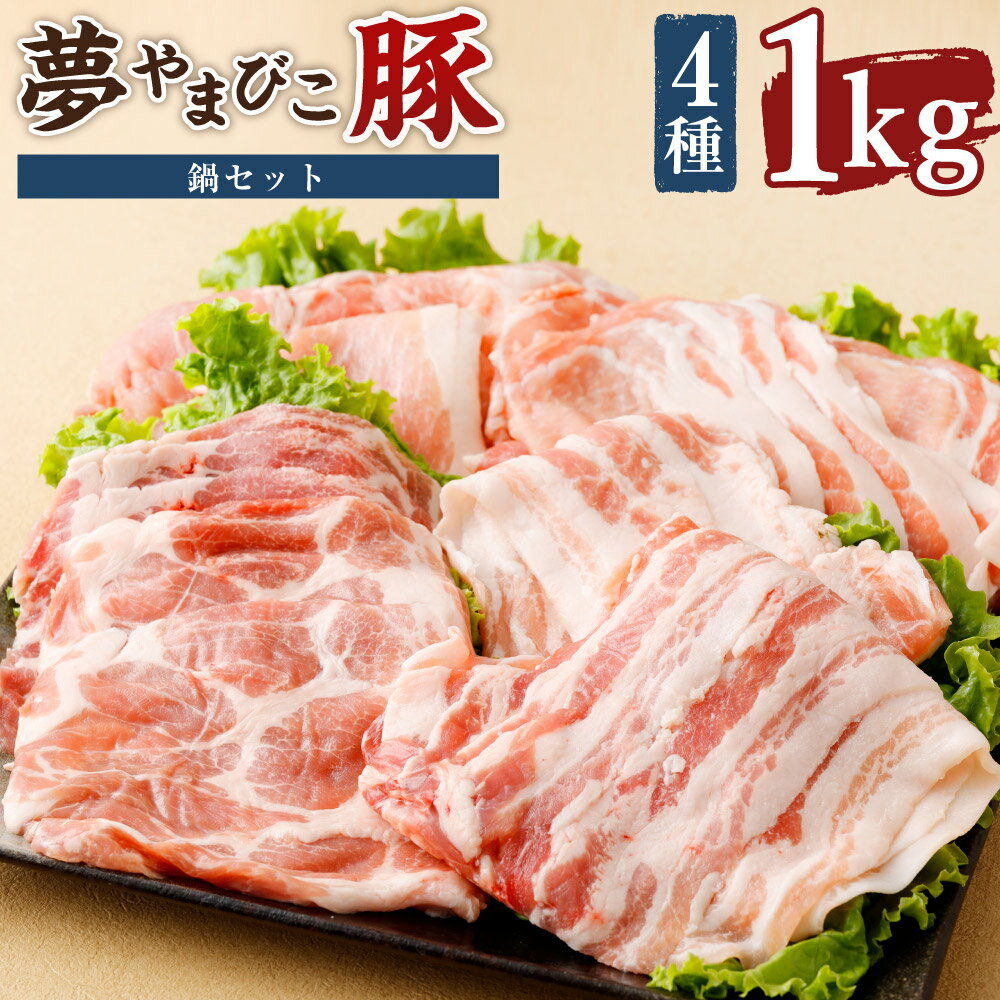 「夢やまびこ豚」鍋セット 1.0kg | 豚肉 肉 詰め合わせ セット しゃぶしゃぶ 小分け 真空パック 冷蔵 送料無料