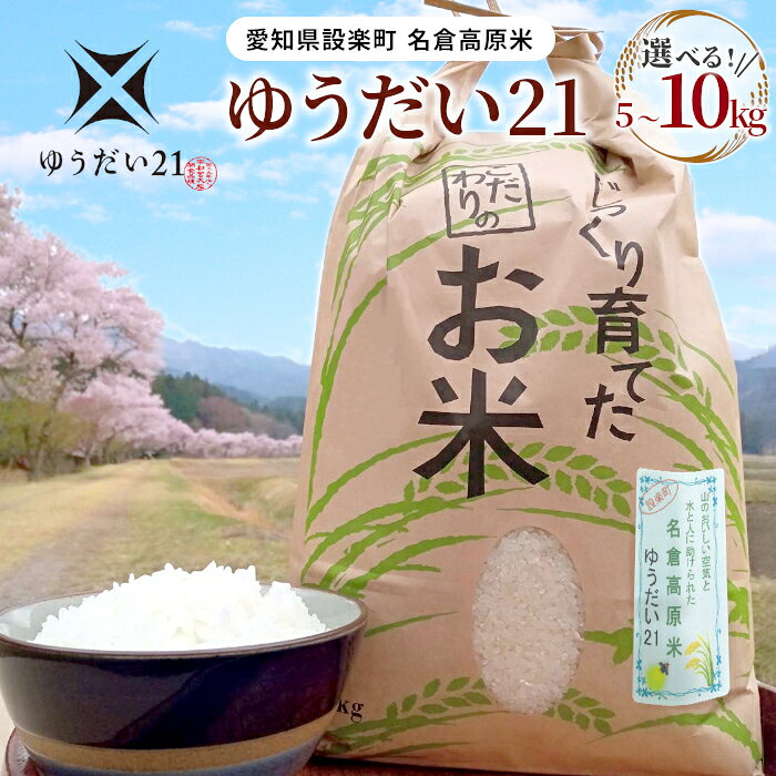 令和7年度米 名倉高原米「ゆうだい21」選べる内容量 5Kg 10Kg 米 お米 白米 ごはん 数量限定 愛知県産 ブランド米 -326