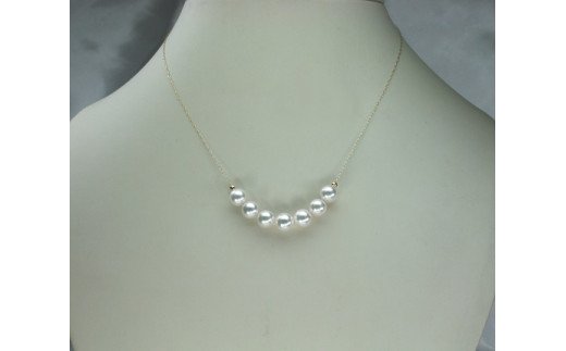 【ふるさと納税】278　K18あこや7個付ペンダントネックレス7.0mmUP　パール パールアクセサリー 真珠 アコヤ真珠 本真珠 アクセサリー ジュエリー 伊勢市 伊勢志摩 ギフト 贈り物 宝石 K18 ネックレス サムネイル2