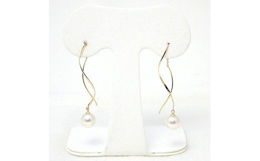 301　アコヤ真珠7.5mmピアス(K18)　パール 宝石 アクセサリー ジュエリー 伊勢志摩 伊勢市 結婚式 入学式 ギフト 贈り物 フォーマル プレゼント 誕生日 本真珠 金