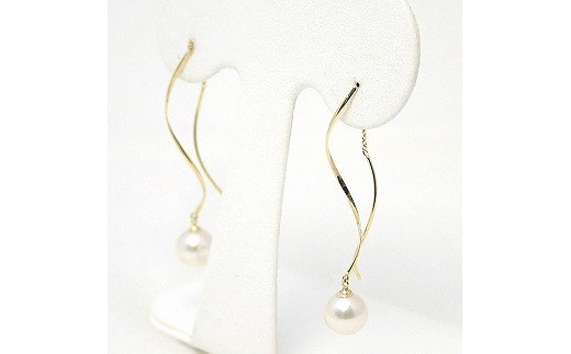 【ふるさと納税】301　アコヤ真珠7.5mmピアス(K18)　パール 宝石 アクセサリー ジュエリー 伊勢志摩 伊勢市 結婚式 入学式 ギフト 贈り物 フォーマル プレゼント 誕生日 本真珠 金 サムネイル2