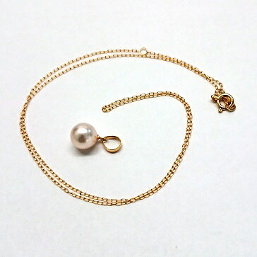 【ふるさと納税】620 アコヤ真珠チェーン付ペンダント　K18 7.5mmup 真珠ペンダント パールペンダント K18 ゴールド 18金 アコヤ真珠 あこや真珠 アコヤパール 7.5mmup ジュエリー 貴金属 宝石 定番 伊勢市 伊勢志摩 ギフト 贈り物 フォーマル シンプル 結婚式 入学式 卒業式 サムネイル3