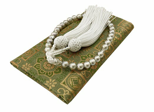 【ふるさと納税】897 アコヤ真珠ナチュラルカラー　五点セット　数珠 ネックレス ブレスレット ブレス イヤリング ペンダント シルバーケース付き 正絹 水晶 アコヤ真珠 真珠パール プレゼント ナチュラルカラー サムネイル2