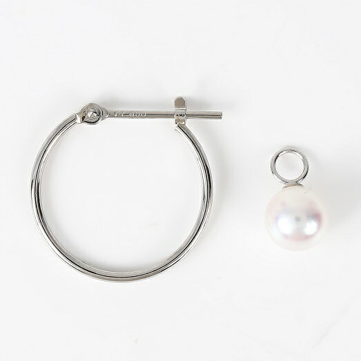 【ふるさと納税】1094　プラチナあこや本真珠2WAYフープピアス　　プラチナ Pt あこや真珠 ピアス 伊勢志摩 アクセサリー ジュエリー フォーマル カジュアル ギフト 伊勢市 フラッシュボール プチ サムネイル2