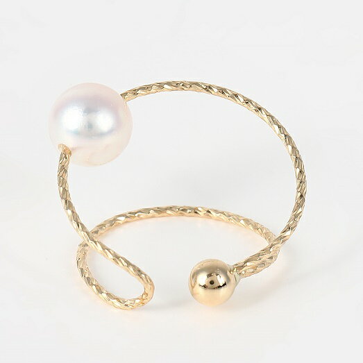 【ふるさと納税】1096　K10YGあこや本真珠イヤーカフ シャイン　　K10 イエローゴールド あこや真珠 イヤーカフ 伊勢志摩 アクセサリー ジュエリー フォーマル カジュアル ギフト 伊勢市 10金 片耳 サムネイル2