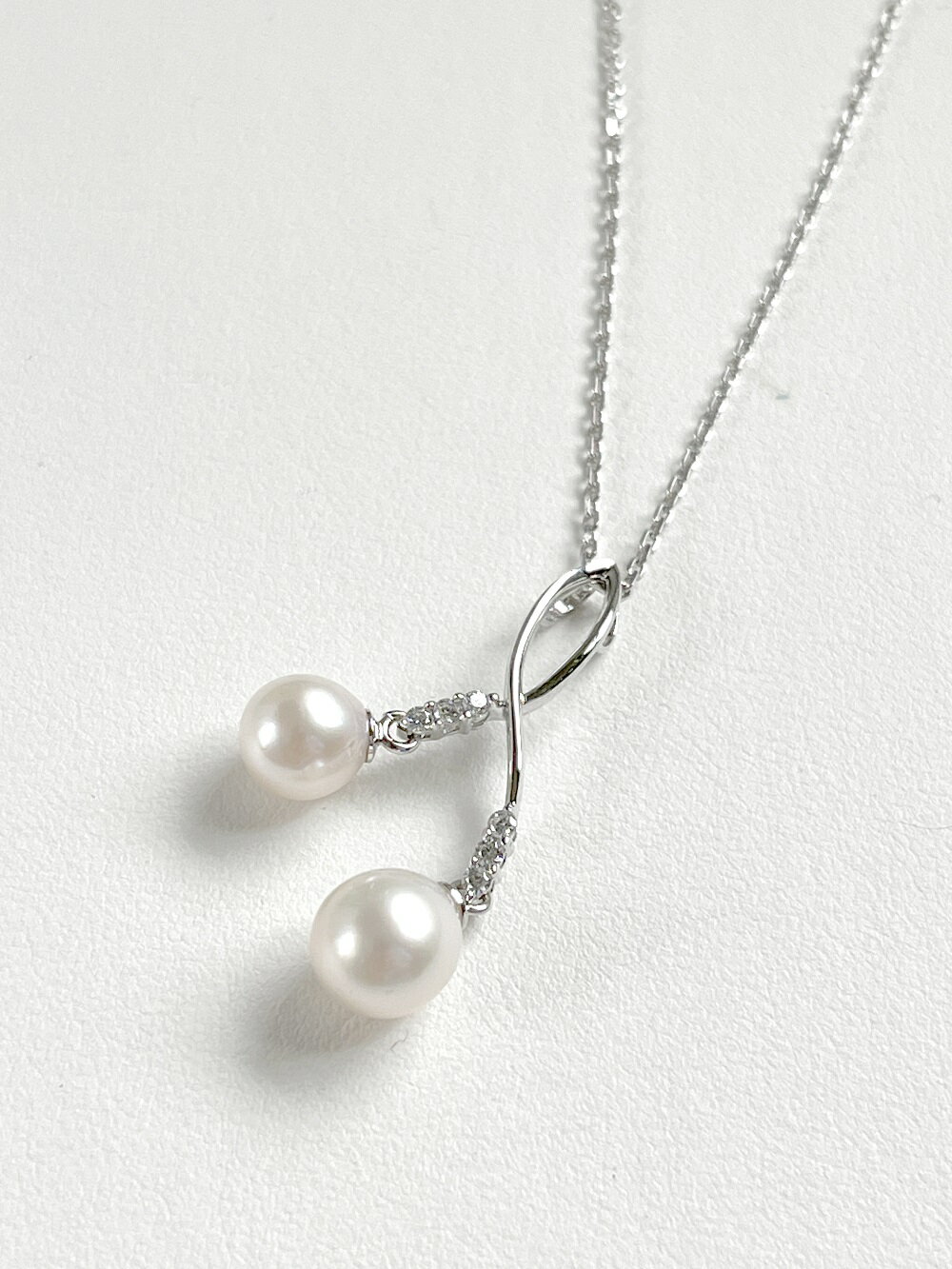 【ふるさと納税】1348 二見結ひ　シルバーペンダント（あこや真珠6.5mm,6.0mm）01　シルバー　二見　夫婦岩　あこや真珠　ギフト　プレゼント　普段使い サムネイル3