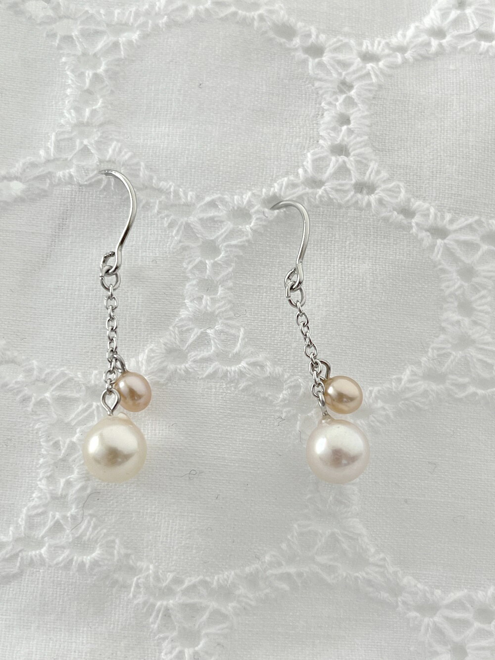 【ふるさと納税】1354 二見結ひ　真鍮ピアス（あこや真珠6.0mm、淡水真珠3.0mm）08 サムネイル3