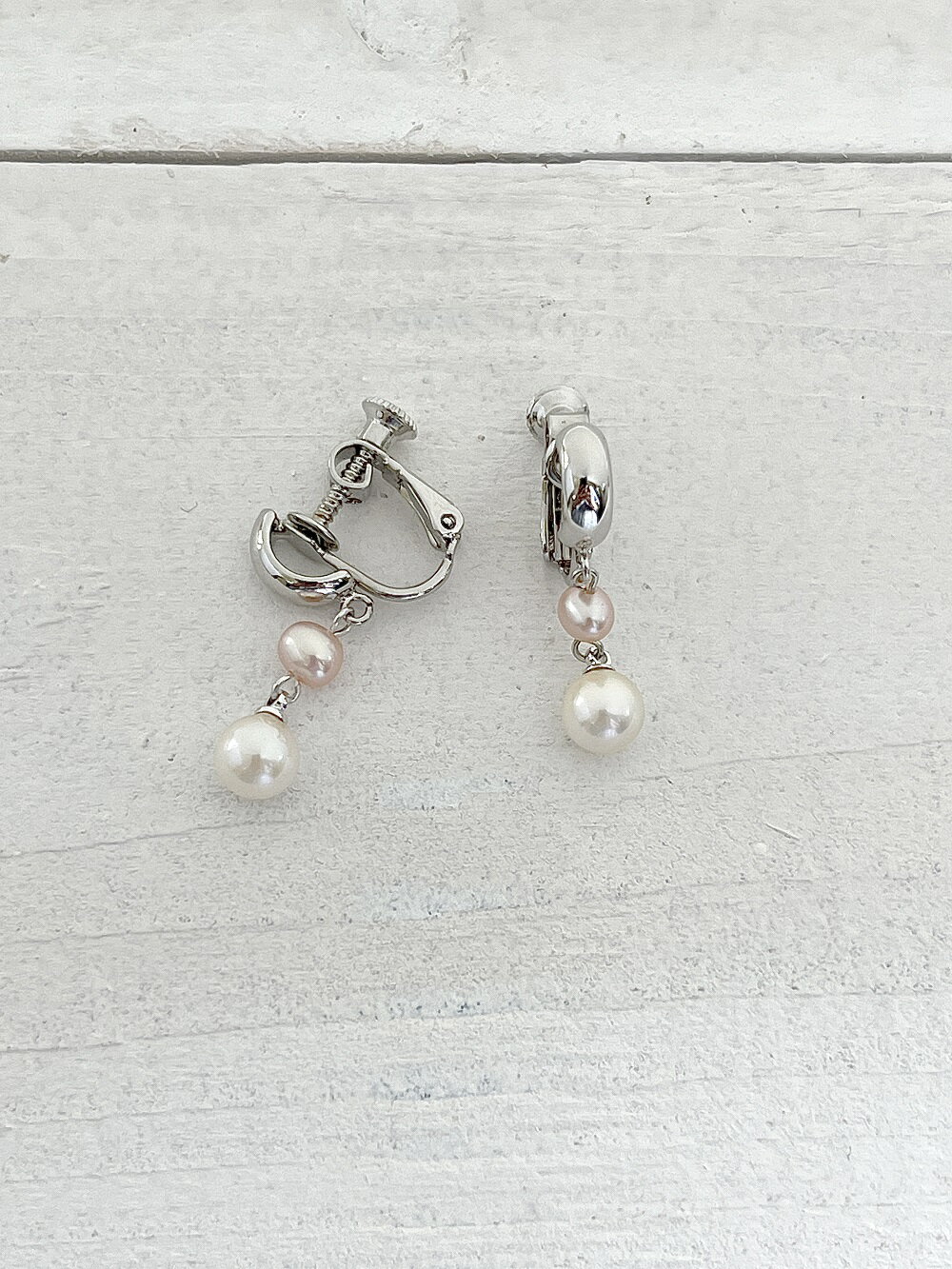 1360 二見結ひ　シルバーイヤリング（あこや真珠6.0mm、淡水真珠4.0mm）16