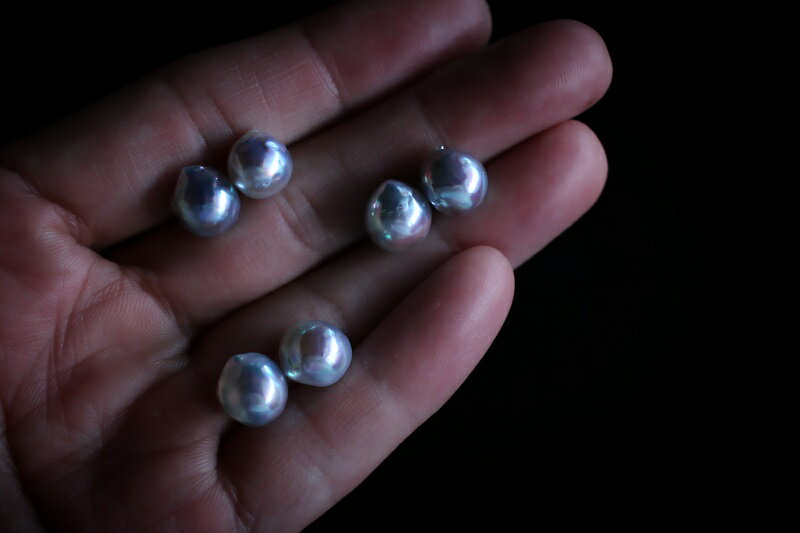 【ふるさと納税】1643　いせしま碧いバロック　ピアス　真珠 K18 ジュエリー ピアス パール アコヤ真珠 バロック サムネイル3