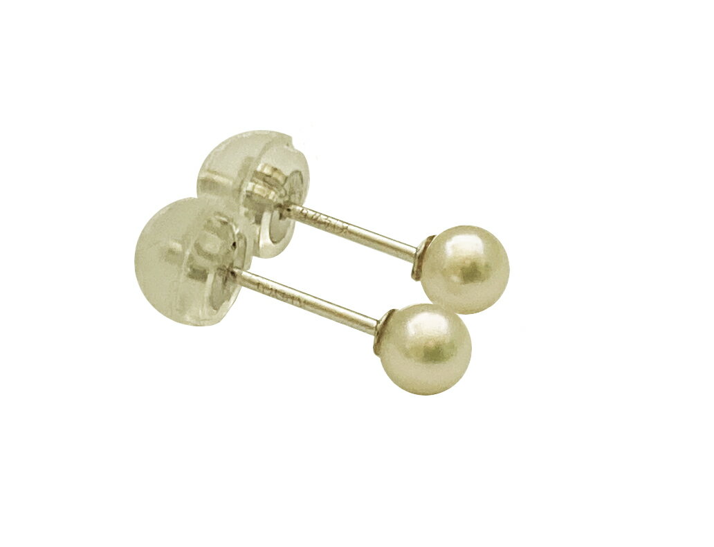 1731 アコヤ真珠3.5mm　K14WG スタッドピアス アコヤ真珠 3.5mm K14WG スタッドピアス　パールピアス 真珠ピアス ホワイトゴールド ベビーパール 小ぶり 上品 フォーマル カジュアル 冠婚葬祭　普段使い 国産 プラチナ