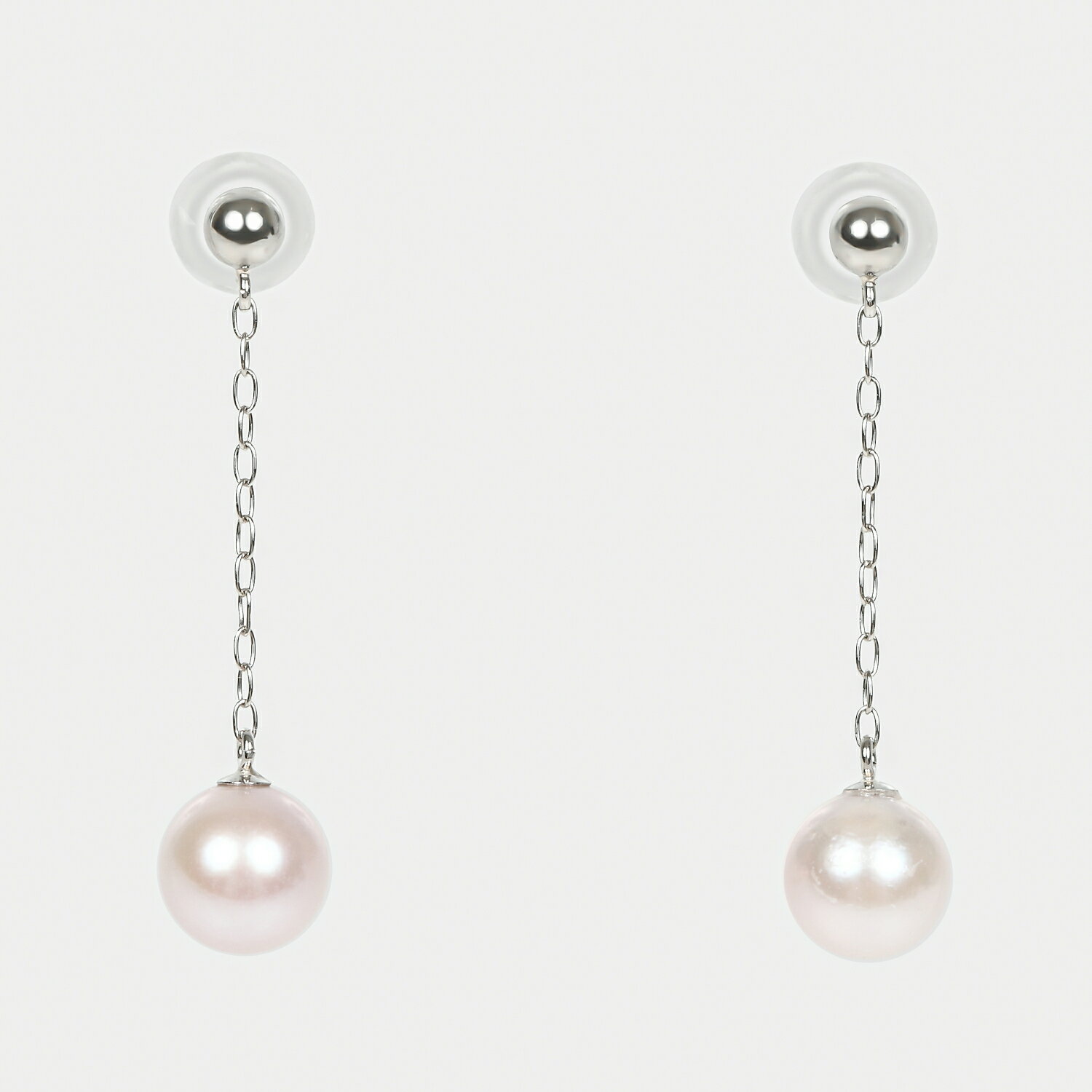 1786　プラチナあこや本真珠ピアス　シンプルスイング　プラチナ ピアス あこや真珠 本真珠 伊勢志摩　伊勢市 アクセサリー フォーマル カジュアル ジュエリー ゆらゆら 揺れる かわいい ギフト