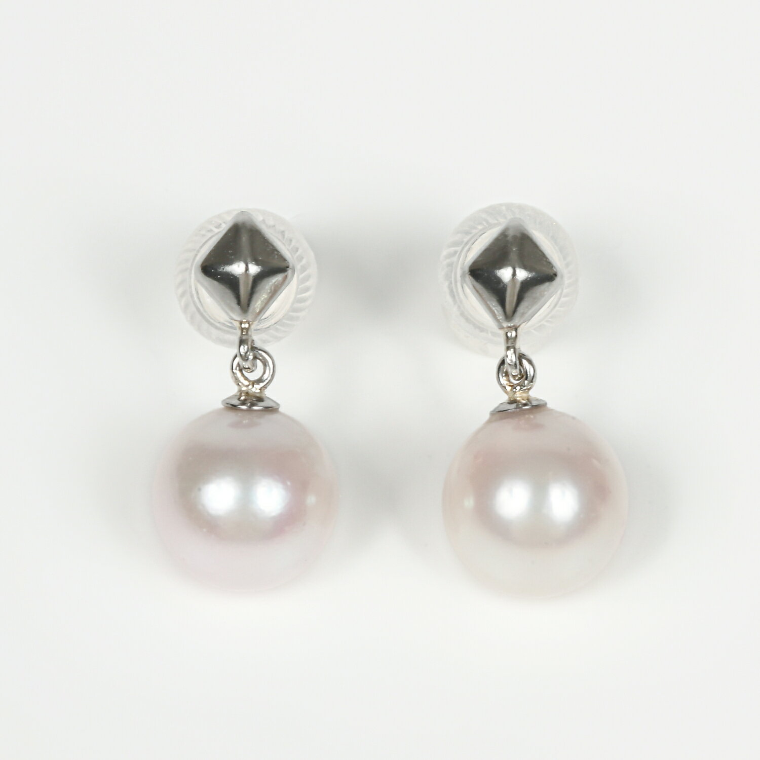 1787　プラチナあこや本真珠ピアス　スクエア　プラチナ ピアス あこや真珠 本真珠 伊勢志摩　伊勢市 アクセサリー フォーマル カジュアル ジュエリー かわいい ギフト スクエア