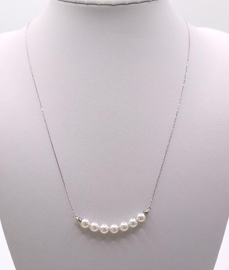 【ふるさと納税】1846 Pt850 あこや本真珠7個付き 4.5〜5.0mm ペンダントネックレス サムネイル3