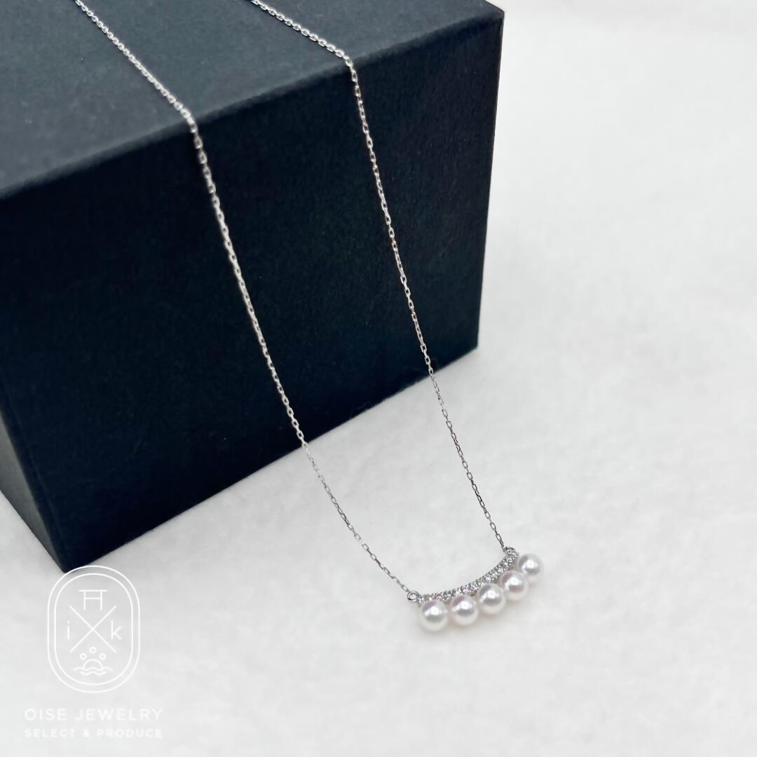 1889 PT900/850ダイヤモンド0.07ct アコヤ真珠ペンダント3.5mmUP 真珠　ネックレス　ペンダント　アコヤ真珠　アコヤ貝　伊勢志摩　冠婚葬祭　結婚式　入学式　ギフト　贈り物　アクセサリー　ジュエリー　パール