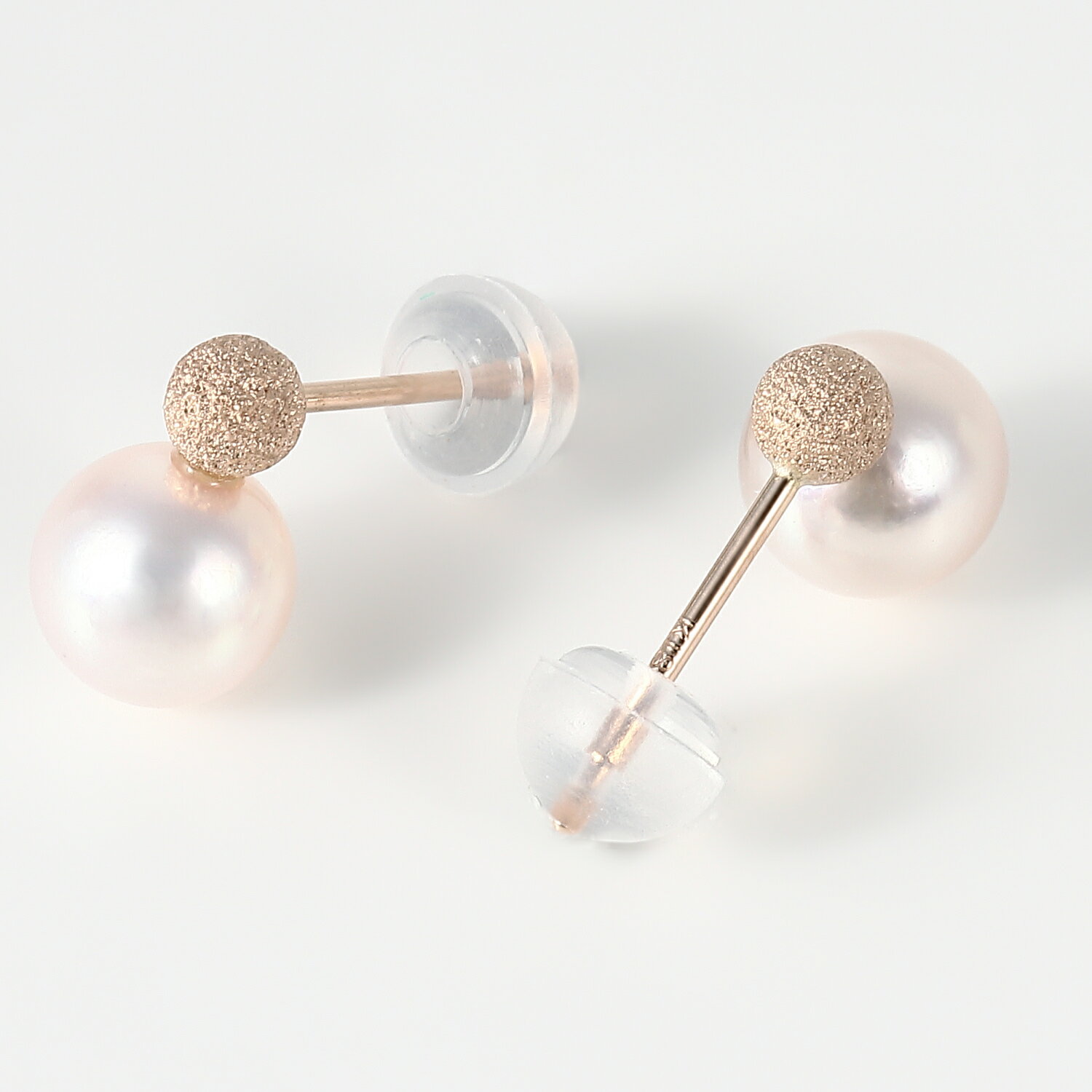 【ふるさと納税】1027　K18PGあこや本真珠ピアス　フラッシュボール　　K18 ピンクゴールド あこや真珠 ピアス 伊勢志摩 アクセサリー ジュエリー フォーマル カジュアル ギフト 伊勢市 18金 フラッシュボール プチ サムネイル3