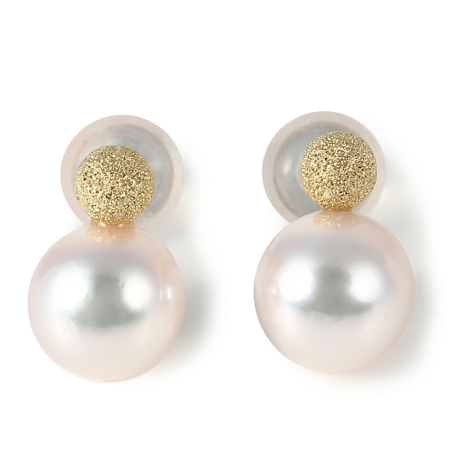 1028　K18YGあこや本真珠ピアス　フラッシュボール　　K18 イエローゴールド あこや真珠 ピアス 伊勢志摩 アクセサリー ジュエリー フォーマル カジュアル ギフト 伊勢市 18金 フラッシュボール プチ