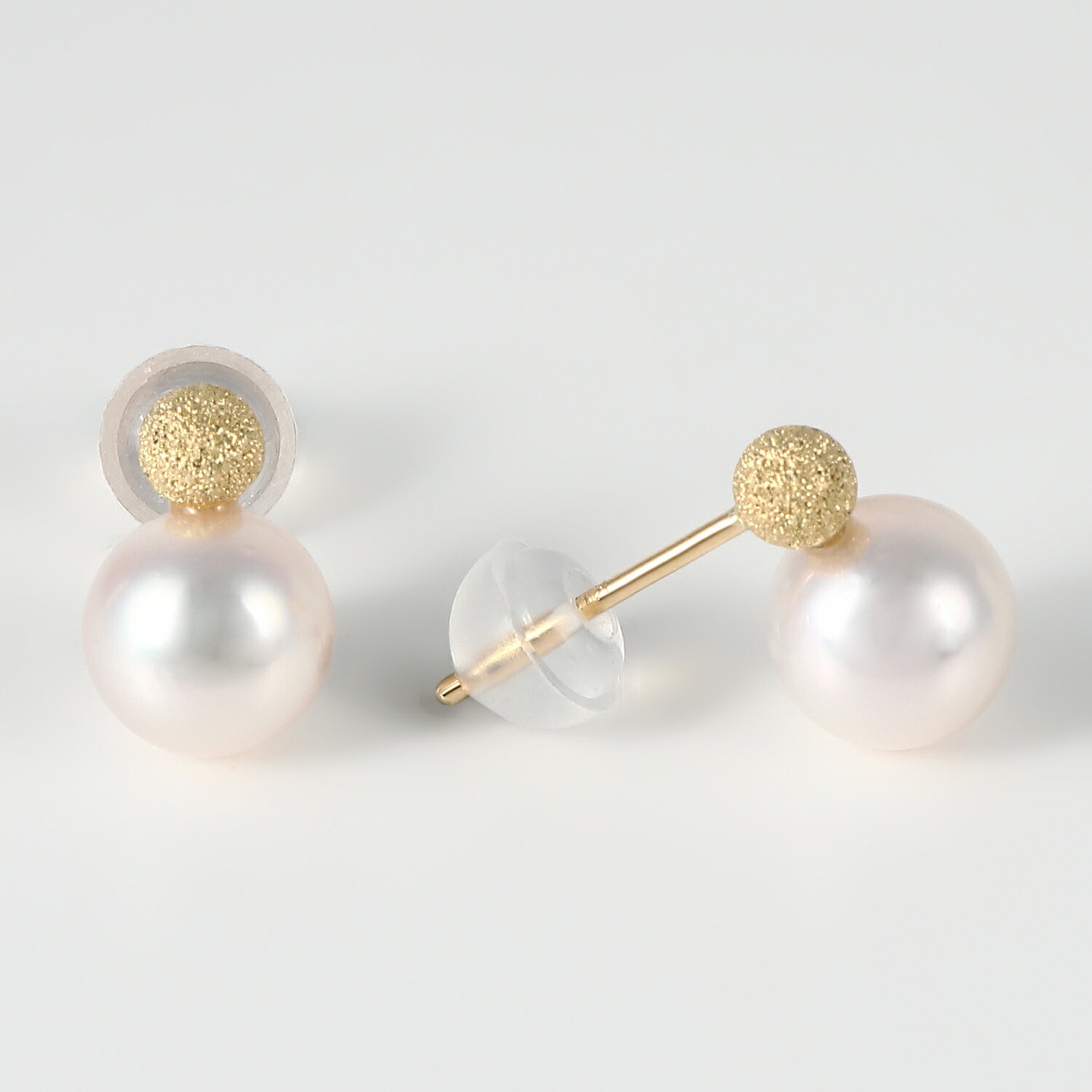 【ふるさと納税】1028　K18YGあこや本真珠ピアス　フラッシュボール　　K18 イエローゴールド あこや真珠 ピアス 伊勢志摩 アクセサリー ジュエリー フォーマル カジュアル ギフト 伊勢市 18金 フラッシュボール プチ サムネイル2