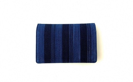 【ふるさと納税】松阪もめん 風琴名刺入れ 紺色 藍色 藍染 無地 チェック 縞 しま ストライプ 正藍染 湯通し加工 着物 作務衣 浴衣 洋裁 和裁【二宮五郎商店】 サムネイル3