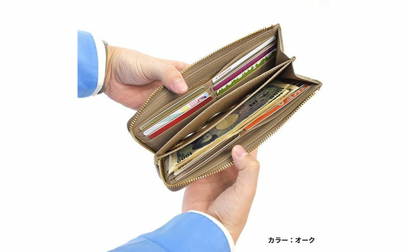【ふるさと納税】レディース本革L字ファスナー長財布4M3-1153（・オーク） サムネイル3
