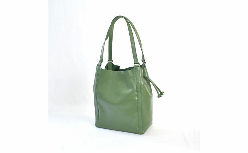 【ふるさと納税】レディース本革バッグLサイズ 7M6-1012P（・グリーン） サムネイル2