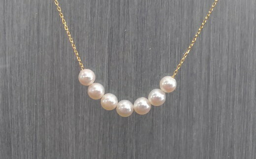 【ふるさと納税】P-55伊勢志摩あこや本真珠 ベビーパール 7珠スルーネックレス K18 サムネイル2