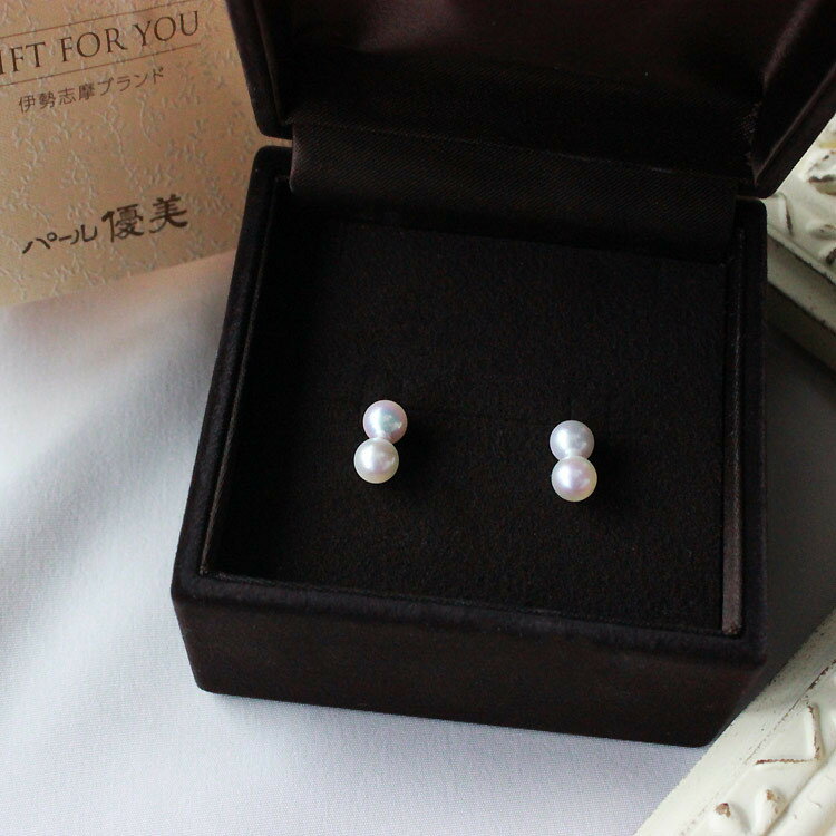 パール優美 真珠 パール ピアス アコヤ真珠 5.5～6mm ピアス K18 アクセサリー ベビーパール 志摩 伊勢志摩 ギフト パール 母の日 ホワイトデー クリスマス 入学式 卒業式 成人式 結婚式 / 志摩産 アコヤ真珠 5.5-6ミリ ベビーパール ダブルピアス