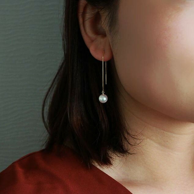 【ふるさと納税】 パール優美 真珠 アクセサリー パール ピアス K18 ジュエリー 三重県 伊勢志摩 志摩 志摩市 プレゼント 人気 おしゃれ アコヤ真珠 冠婚葬祭 結婚式 / 志摩産 アコヤ真珠 7.5-8ミリ ベネチアンアメリカンピアス サムネイル3