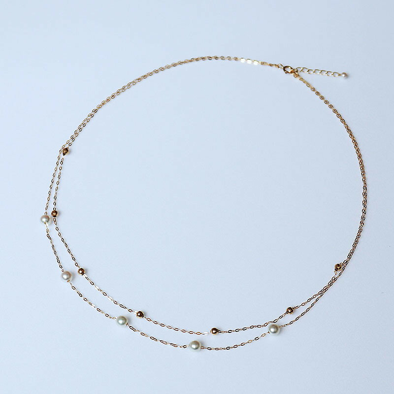 【ふるさと納税】 パール優美 アコヤ真珠 4～4.5mm ネックレス アクセサリー 真珠 アクセサリー ギフト パール 母の日 ホワイトデー ベビーパール / 志摩産アコヤ真珠 4-4.5ミリ 2連 ベビーパールネックレス サムネイル2