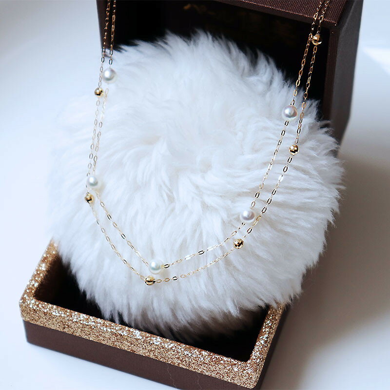 【ふるさと納税】 パール優美 アコヤ真珠 4～4.5mm ネックレス アクセサリー 真珠 アクセサリー ギフト パール 母の日 ホワイトデー ベビーパール / 志摩産アコヤ真珠 4-4.5ミリ 2連 ベビーパールネックレス サムネイル3