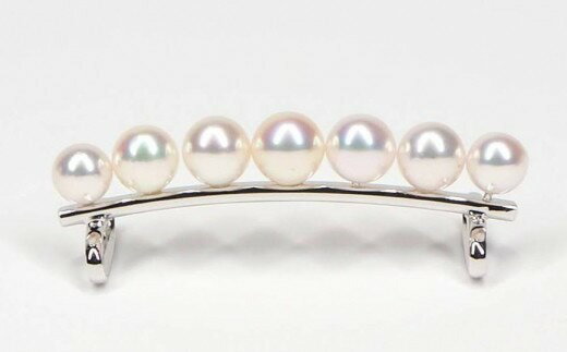 【ふるさと納税】 真珠 帯留め 6 ～ 7.5 mm パール 和装 和小物 小物 着物 三重県 志摩市 ファッション おしゃれ 本物 あこや プレゼント 贈り物 贈答 冠婚葬祭 誕生日 お祝い 結婚式 入学式 / 志摩産 アコヤ真珠　帯留め・1列 サムネイル3
