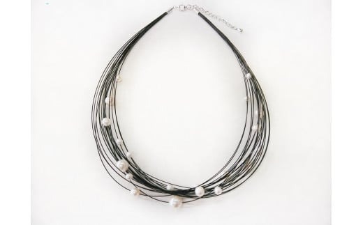 真珠 ネックレス 4 ～ 7 mm アクセサリー ジュエリー 三重県 志摩市 ファッション おしゃれ カジュアル プレゼント 贈り物 贈答 / 志摩産アコヤ真珠・ステンレスワイヤー玉入りネックレス