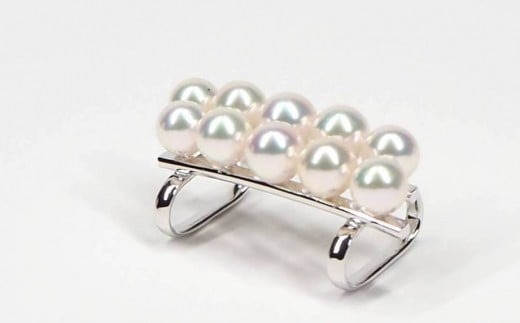 【ふるさと納税】 真珠 帯留め 6 ～ 7 mm パール 和装 和小物 小物 着物 三重県 志摩市 ファッション おしゃれ 本物 あこや プレゼント 贈り物 贈答 冠婚葬祭 誕生日 お祝い 結婚式 入学式 / 志摩産アコヤ真珠　帯留め・2列 サムネイル3