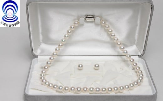 【ふるさと納税】 三重ブランド アコヤ真珠8.0ミリ～8.5ミリ ネックレス・ピアスセット あこや ネックレス 真珠 伊勢志摩 志摩 アクセサリー ギフト パール 母の日 入学式 卒業式 結婚式 冠婚葬祭 成人祝 結婚祝 〔440-05〕 サムネイル3