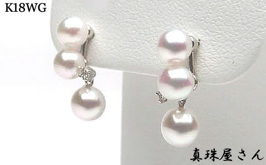 【ふるさと納税】 真珠屋さん 揺れる めっちゃ綺麗! 可愛い本格派ピアス K18 K18WG / ベビー真珠アコヤ真珠 真珠 アクセサリー ピアス パール K18 ゴールド ホワイト ゴールド ジュエリー ダイヤ ダイヤモンド 人気 三重県 伊勢志摩 伊勢 志摩 志摩市 【数量限定商品】 サムネイル3