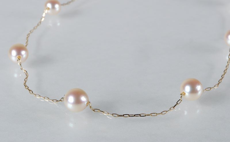 【ふるさと納税】 真珠 ネックレス パール 5.5mm ~ 6mm アクセサリー 伊勢志摩 志摩市 三重県 アコヤ真珠 ジュエリー 金具 K18 イエローゴールド あこや真珠 ステーションネックレス カジュアル おすすめ 記念日 プレゼント 贈答 サムネイル2