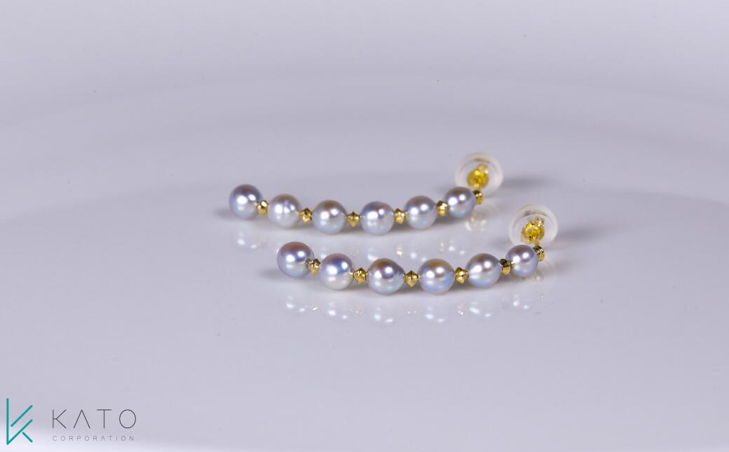 【ふるさと納税】 真珠 ピアス パール 3.5mm 以上 4.0mm 未満 アクセサリー アコヤ真珠 ナチュラルブルー ジュエリー レディース 三重県 伊勢志摩 志摩市 結婚式 入学式 卒業式 成人式 慶事 アコヤ真珠 ジュエリー / ナチュラルブルー あこや真珠ピアス 優美な弧デザイン サムネイル2