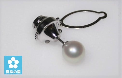 真珠 パール アクセサリー ネクタイピン アコヤ貝 伊勢 志摩 伊勢志摩 志摩産 ギフト プレゼント ビジネス 慶事 結婚式 入学式 卒業式 国産 誕生石 記念日 父の日 誕生日 クリスマス バレンタインデー / 真珠の里　アコヤ真珠プラチナタイピン