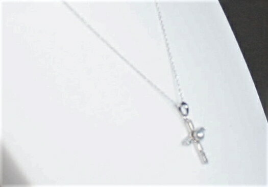 【ふるさと納税】 真珠 ペンダント クロス 4mm シルバー 無調色 パール ベビーパール アコヤ アクセサリー ジュエリー 三重県 伊勢志摩 志摩市 プレゼント / 真珠の里 4mm ベビーパール アコヤ真珠 十字架ペンダント クロスペンダント SILVER 製 キュービックジルコニア サムネイル2