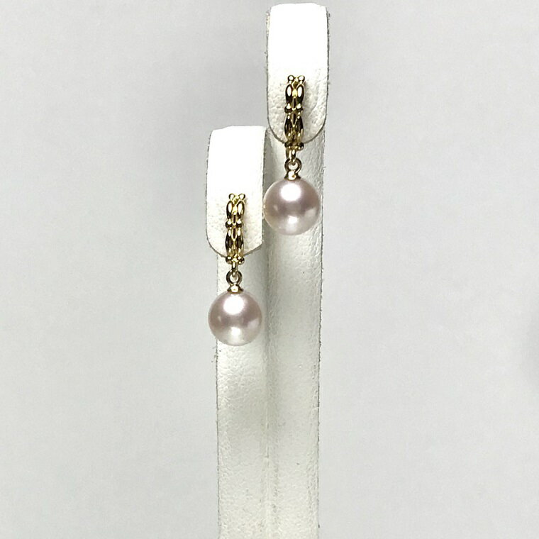 【ふるさと納税】 真珠 イヤリング アクセサリー パール 6.5ミリ K18 or K14 三重県 伊勢志摩 志摩 ジュエリー ギフト プレゼント 冠婚葬祭 入学式 卒業式 結婚式 母の日 バレンタイン ホワイトデー アコヤ真珠 本真珠 / akoya　kizuna　イヤリング ( K18YG / K14WG ) サムネイル2