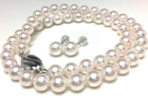 【ふるさと納税】 真珠 アクセサリー パール ネックレス イヤリング or ピアス セット ジュエリー シルバー Pt900 三重県 伊勢志摩 志摩 志摩市 人気 アコヤ真珠 母の日 入学式 卒業式 結婚式 冠婚葬祭 / 老舗の真珠専門店・高品質アコヤ真珠ネックレスセット7.0～7.5ミリ - 画像3