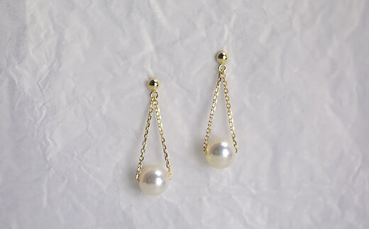 【ふるさと納税】 真珠 ピアス 18金 ゆれる アクセサリー ジュエリー あこや 本真珠 パール 伊勢志摩 伊勢 志摩 プレゼント ホワイトデー クリスマス 誕生日 入学式 卒業式 結婚式 日常 カジュアル ファッション / 顔まわりが明るく華やかに！アコヤパール スイングピアス サムネイル2