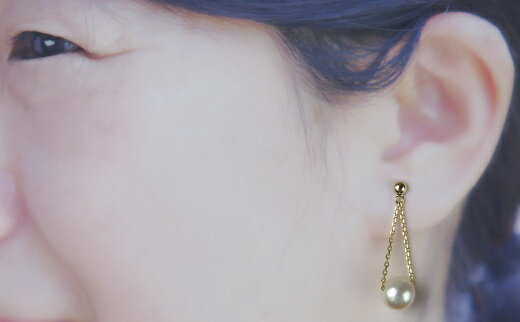 【ふるさと納税】 真珠 ピアス 18金 ゆれる アクセサリー ジュエリー あこや 本真珠 パール 伊勢志摩 伊勢 志摩 プレゼント ホワイトデー クリスマス 誕生日 入学式 卒業式 結婚式 日常 カジュアル ファッション / 顔まわりが明るく華やかに！アコヤパール スイングピアス サムネイル3