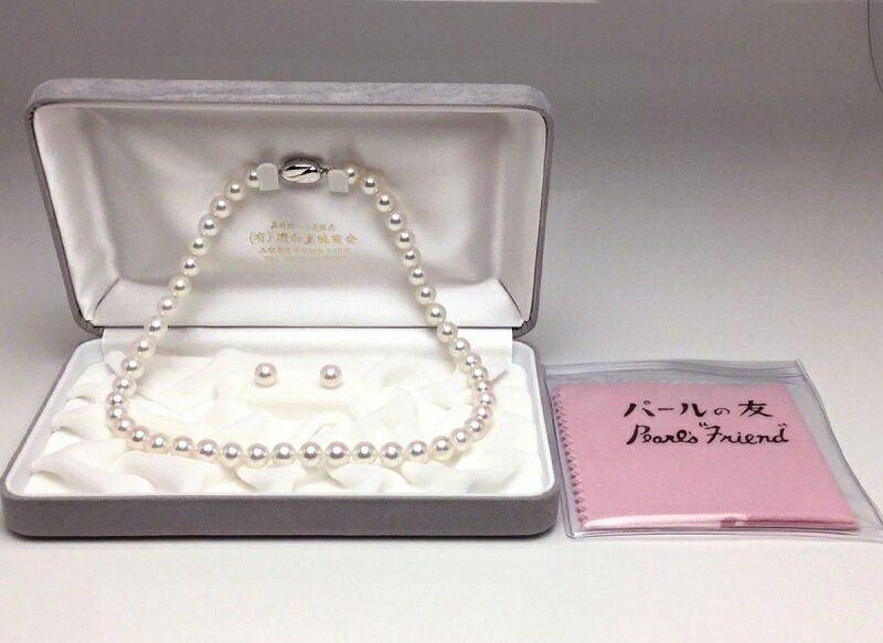 【ふるさと納税】 【大珠】 アコヤ真珠 8～8.5mm ネックレス イヤリング or ピアス セット 真珠 アクセサリー パール 母の日 入学式 卒業式 結婚式 冠婚葬祭 誕生石 フォーマル ジュエリー / 老舗の真珠専門店・高品質アコヤ真珠ネックレスセット8.0～8.5ミリ - 画像3