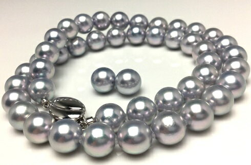 真珠 パール ネックレス アクセサリー 伊勢志摩 志摩 伊勢 志摩市 あこや ギフト パール 高品質 母の日 記念 冠婚葬祭 / 老舗の真珠専門店・高品質アコヤ真珠ブルーネックレスセット8.5〜9.0mm