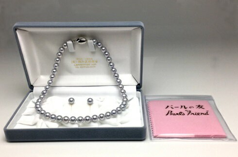 【ふるさと納税】 真珠 パール ネックレス アクセサリー 伊勢志摩 志摩 伊勢 志摩市 あこや ギフト パール 高品質 母の日 記念 冠婚葬祭 / 老舗の真珠専門店・高品質アコヤ真珠ブルーネックレスセット8.5〜9.0mm サムネイル3