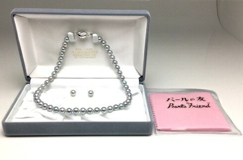 【ふるさと納税】 真珠 パール ネックレス アクセサリー あこや 伊勢志摩 志摩 伊勢 志摩市 ギフト 母の日 記念 冠婚葬祭 / 老舗の真珠専門店・高品質アコヤ真珠ブルーネックレスセット7.5〜8.0ミリ サムネイル3